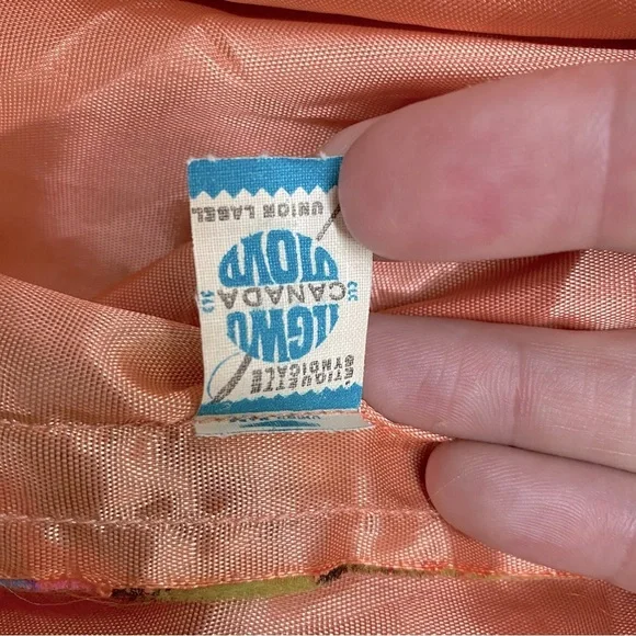 Vintage 60’s 70’s Orange Pink Blue Floral Capelet Chiffon Maxi Dress M Boho - Picture 3 of 16